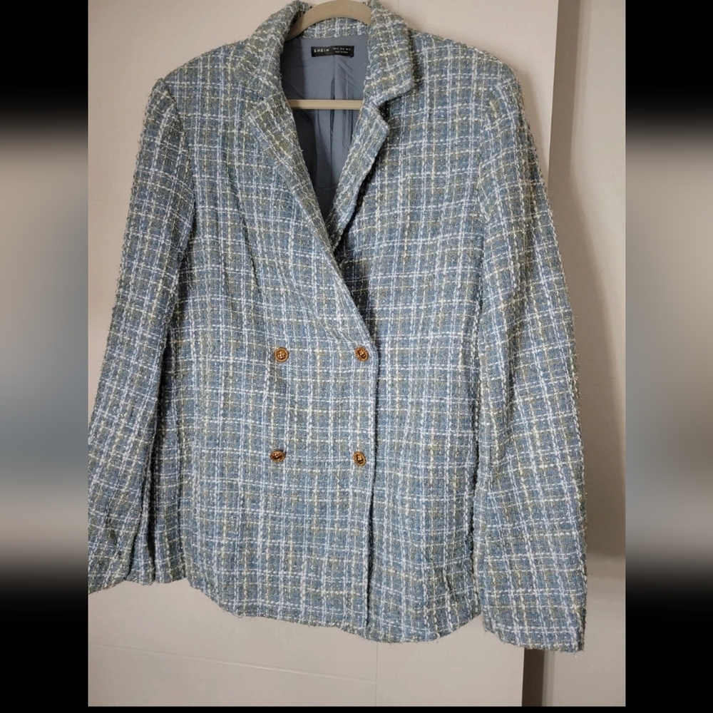 Plaid Tweed Blazer